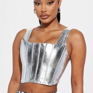 Fashion Nova new with tags metallic corset